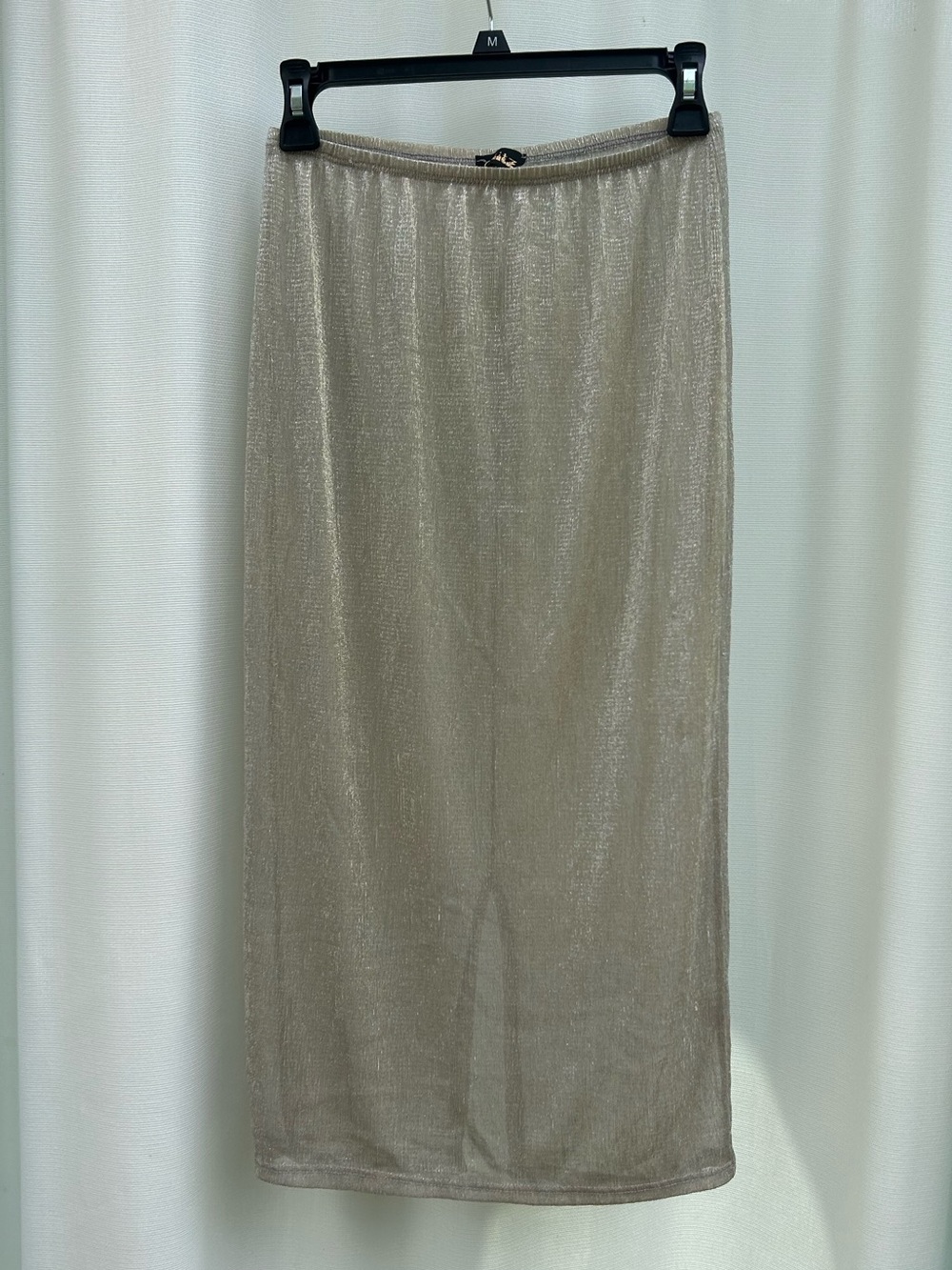 Vintage Glitz Silver Shimmer Midi Skirt